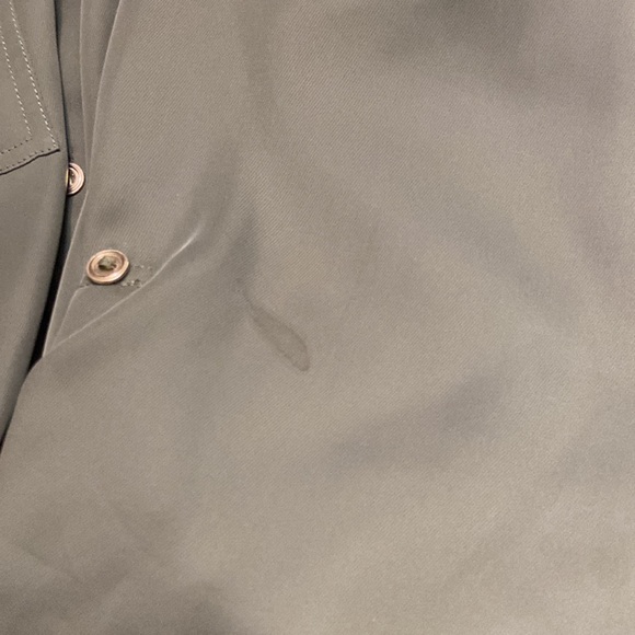 Chicos Womens Green Button Front Draw Waist Tunic Length Blouse - Size 1 (M) - Picture 8 of 10